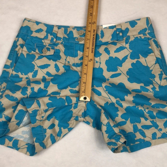 LOFT Shorts Women’s Size 0 Original Blue & Khaki Floral Print New With Tags - Picture 11 of 14